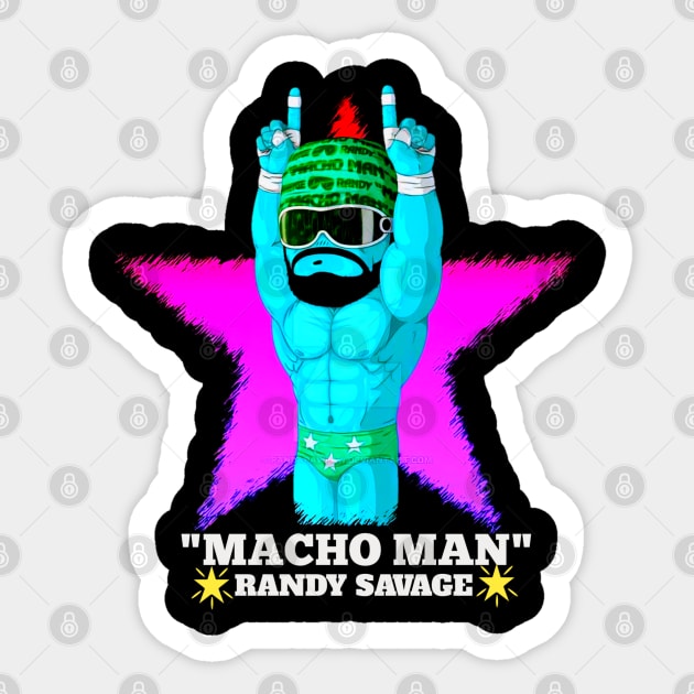 Randy savage t-shirt Sticker by Galank